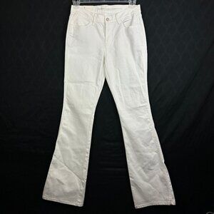 Old Navy Jeans Womens Size 30 Micro Flare Mid Rise White Stretch Regular